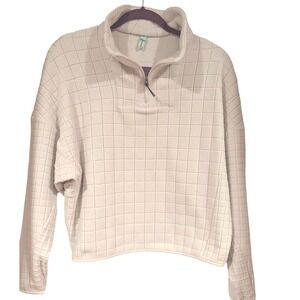 lululemon athletica Cream Textured Quarter-Zip Pullover